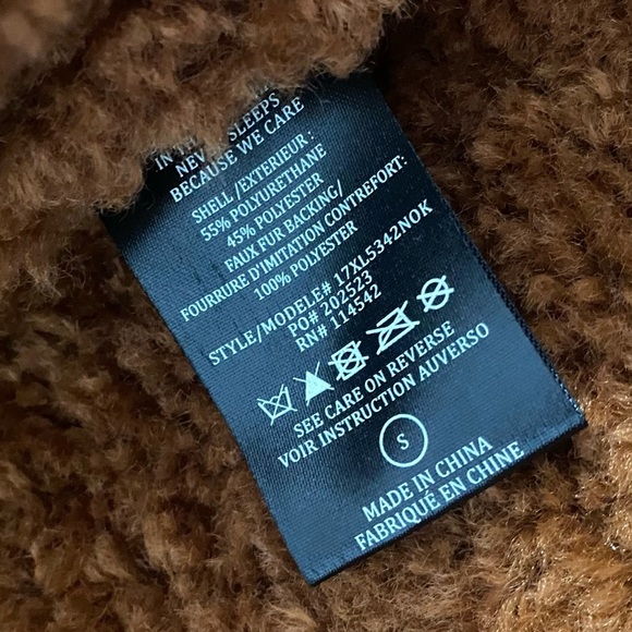 Anthropologie New Blank NYC Moto Jacket Size Small Faux Leather Faux Fur - Picture 10 of 11